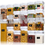 Набір ємностей для сипучих продуктів Food Storage Container Set 7 шт з білими кришками